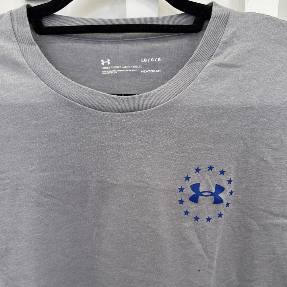 Under Armour Men's New Freedom BFL T-Shirt in Grey - Picture 4 of 8